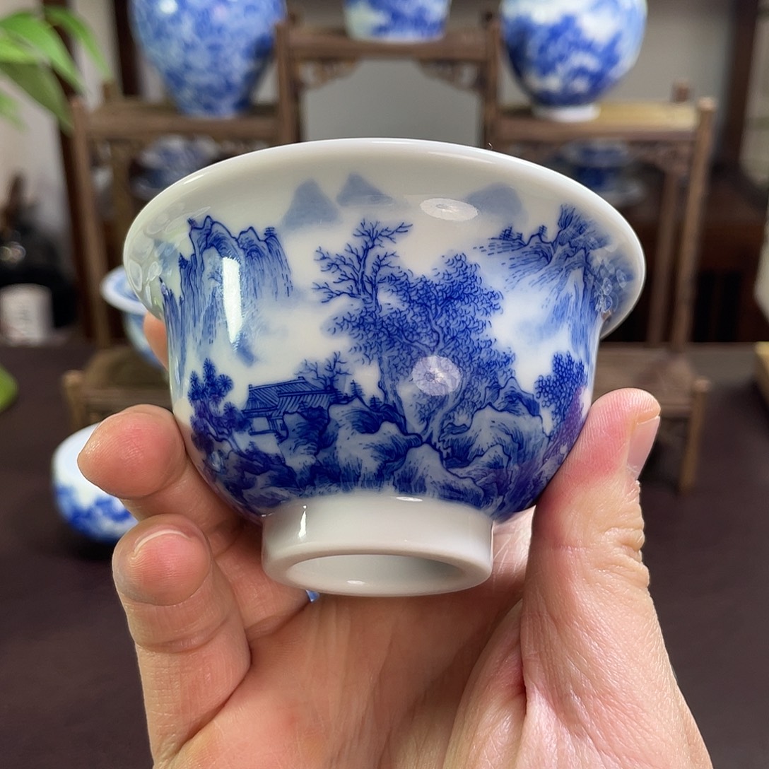嘉***兮陶纯手工手绘重工山水
