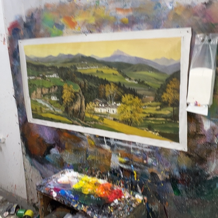 带灯款秋色挂画现代装饰画