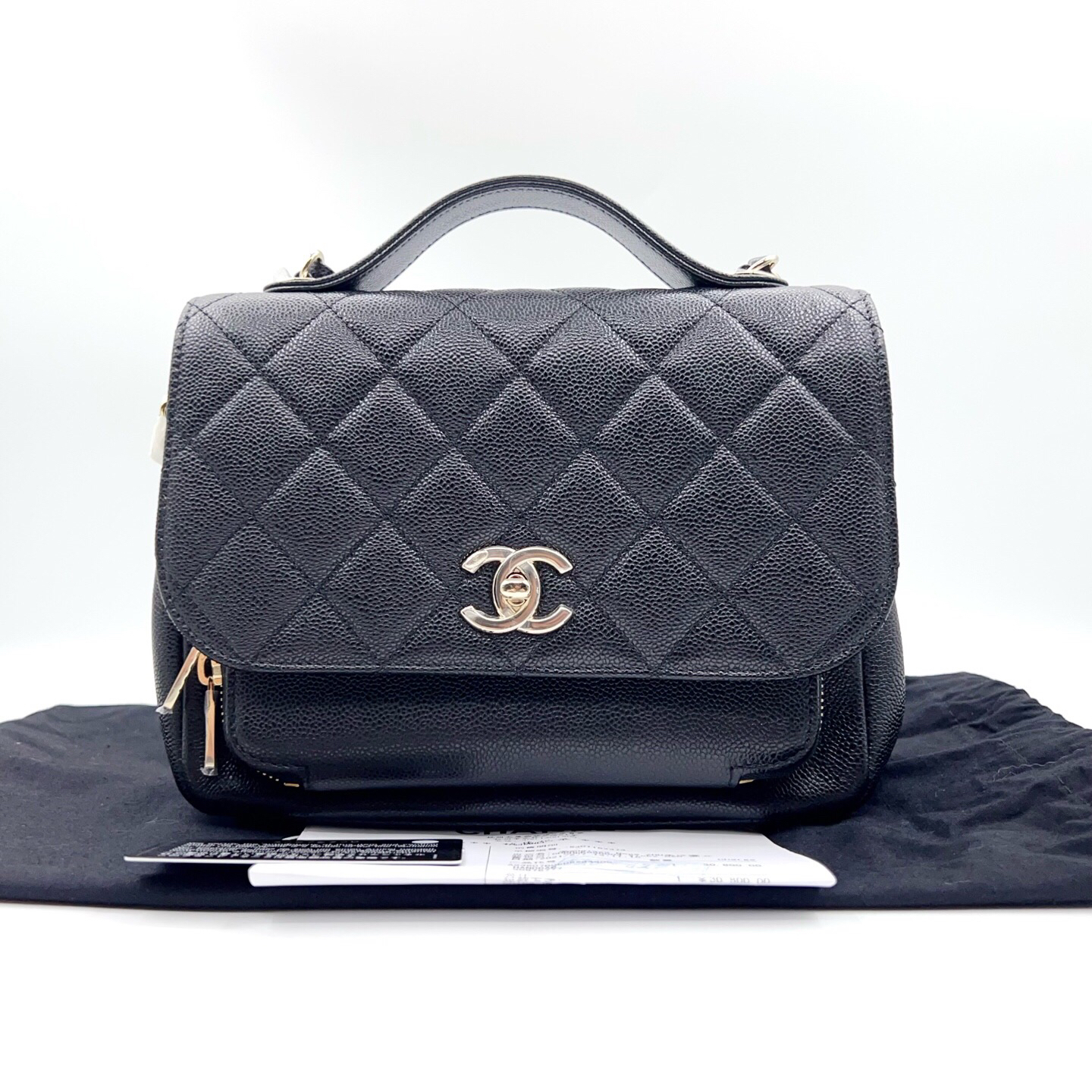 99新 Chanel/香奈儿 affinity邮差包黑金中号 6777