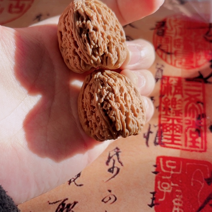 文玩核桃吊坠34拉丝凹底老款南疆石