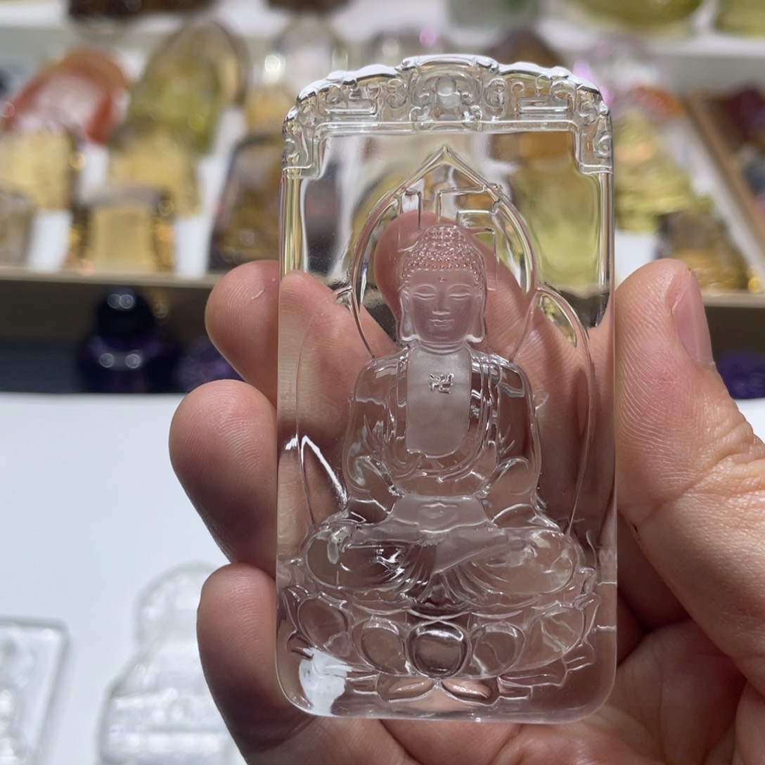 水晶颈饰未镶嵌涵***城定制