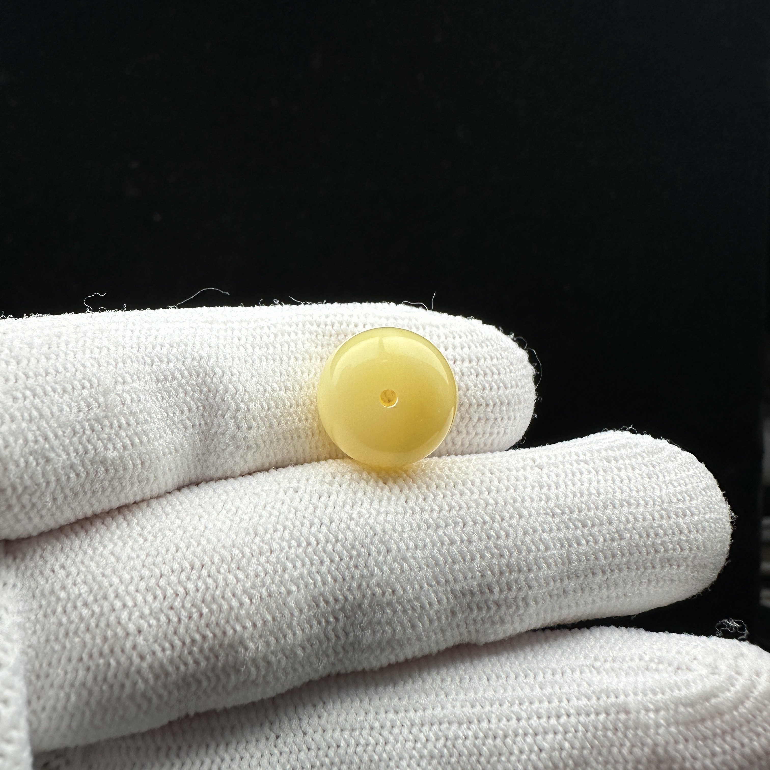 J2265天然蜜蜡飘花墩子 12.8*10.8mm一物一图 支持复检