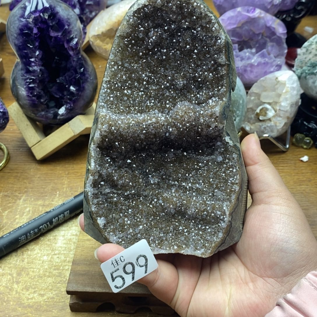 未镶嵌大型摆件（非配饰）紫晶美***圆