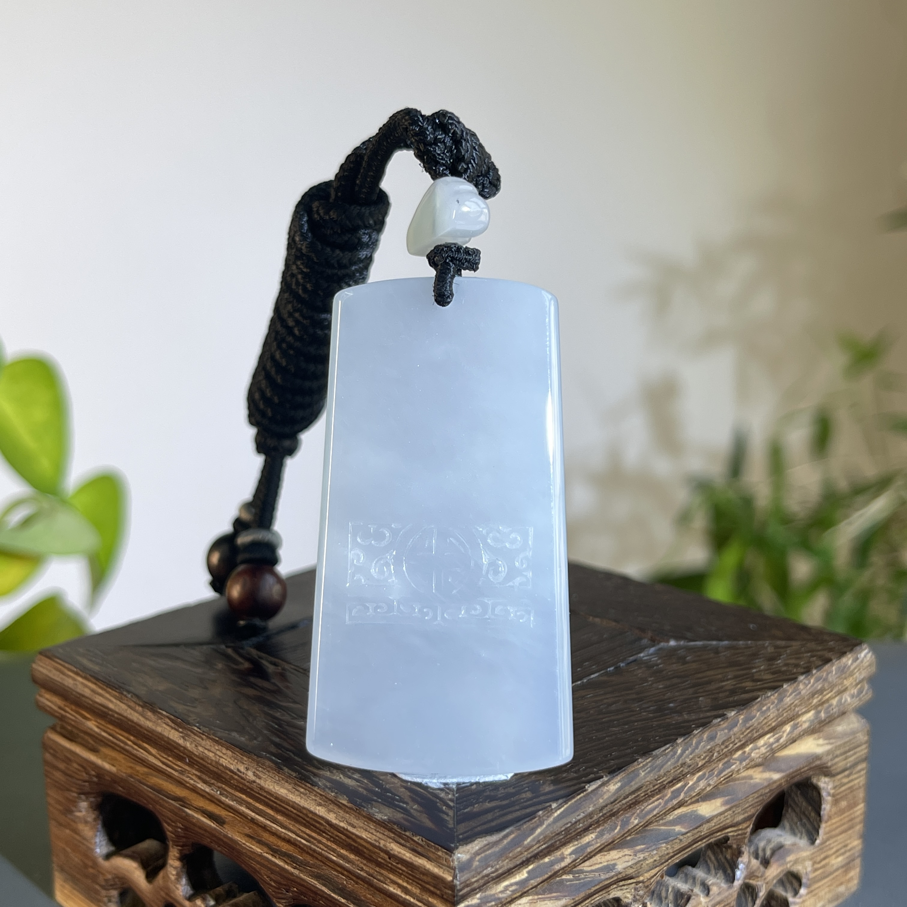 JXW14-162 天然缅甸A货翡翠 仿古牌