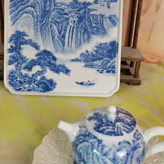 景德镇釉下彩手绘釉下彩青花