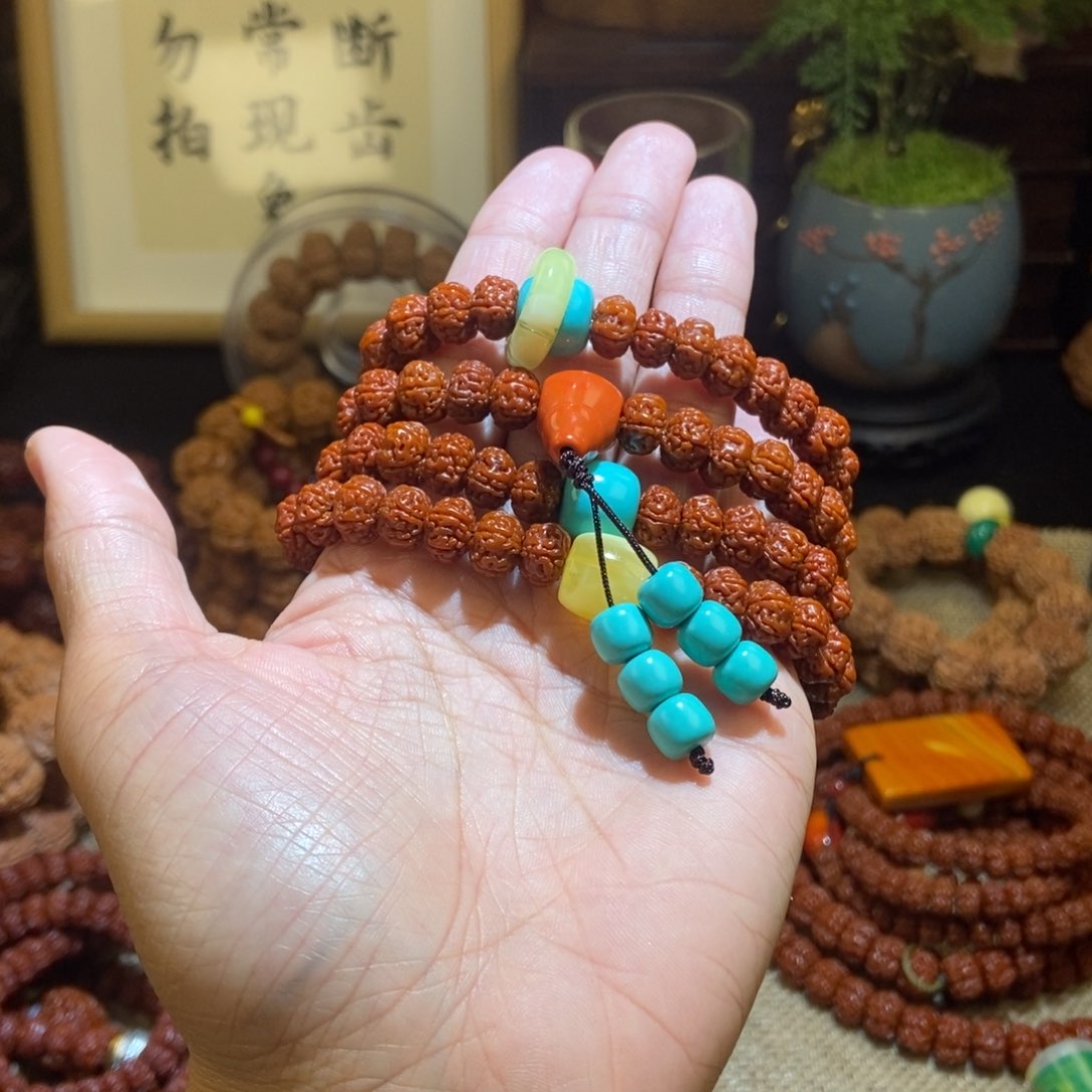 金刚菩提吊坠96玉化108跑环款