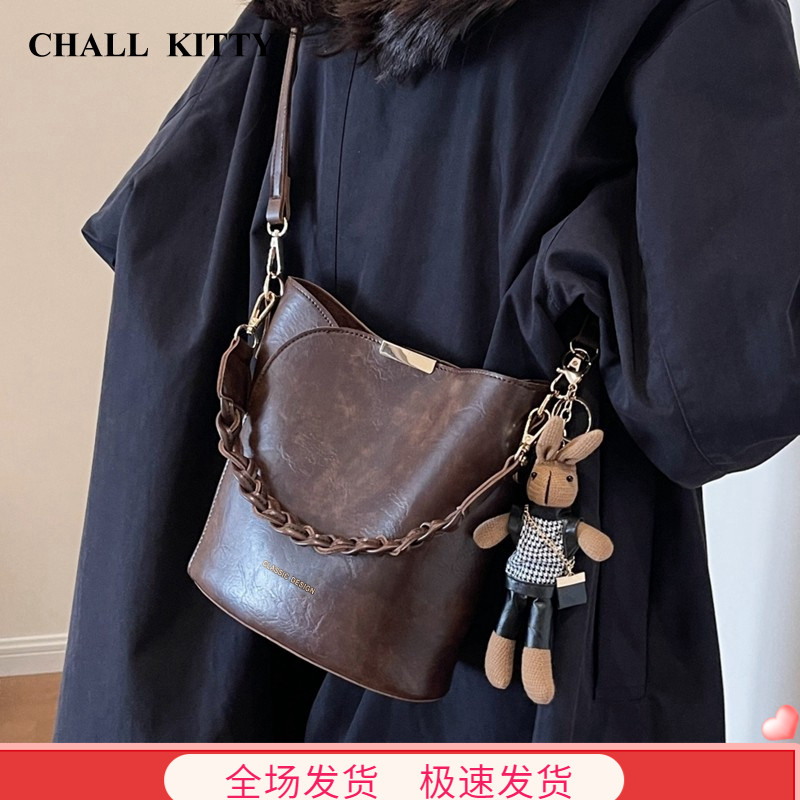 CHALL KITTY包包女简约上班通勤斜挎水桶包生日礼物送女友送老婆商品图