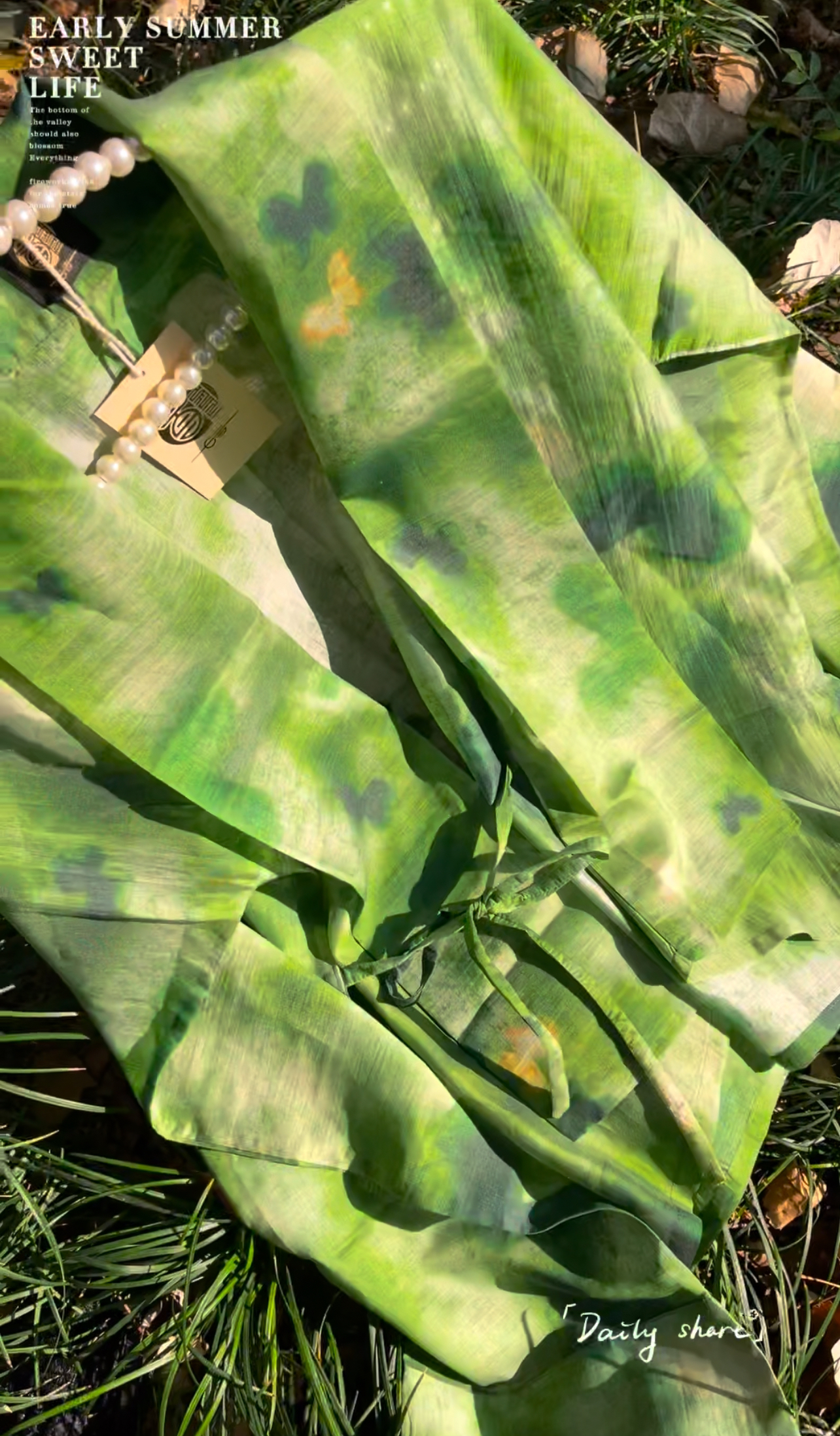 【春日绿】七吉家藏式女款春秋夏不丹内搭开衫蝴蝶扎染