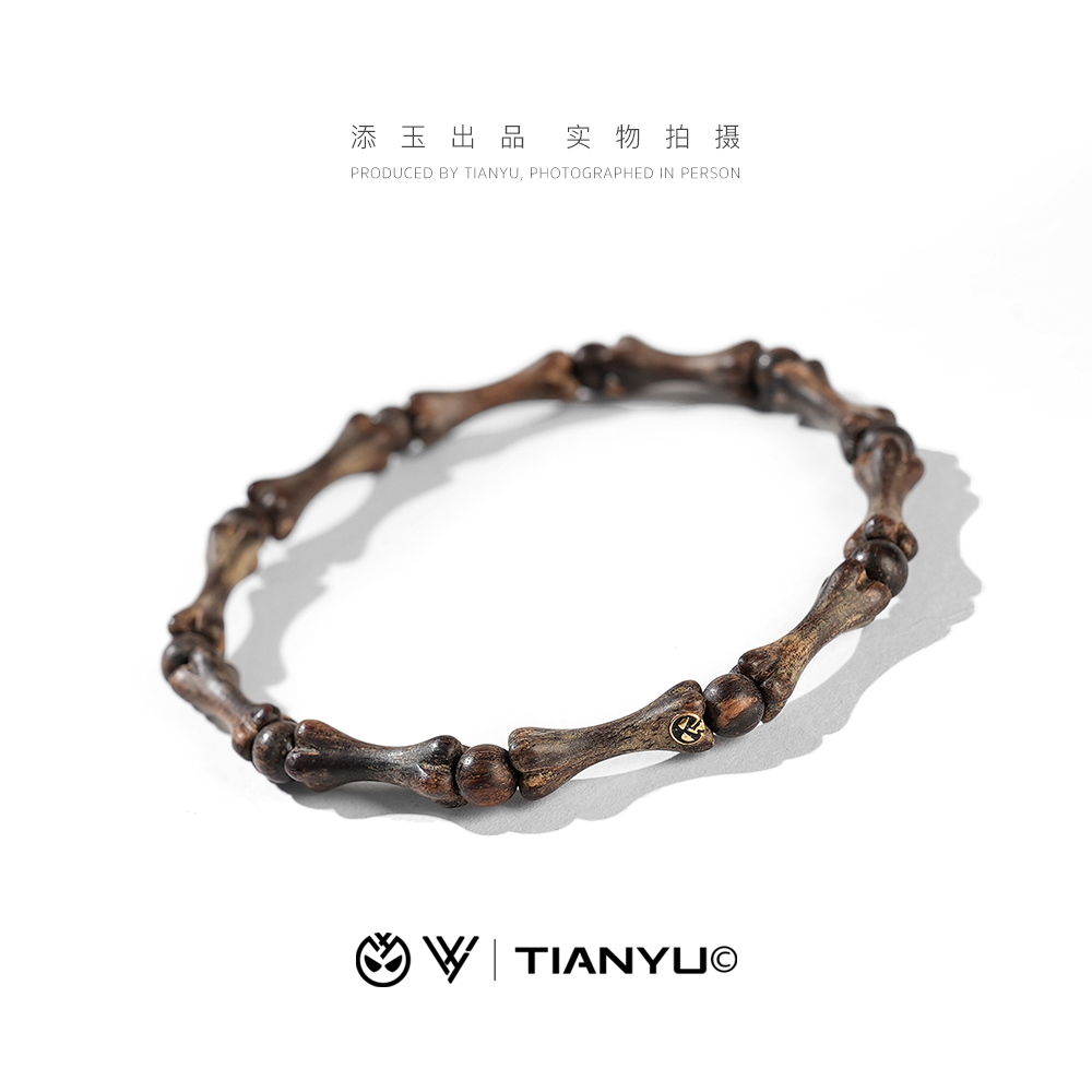 【TIANYU】贡木骨器 骨型金标单圈手串 白色礼盒款【TY165】
