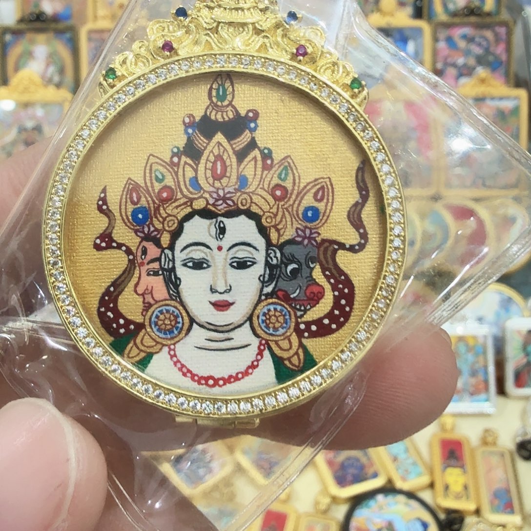 开***8吊坠纯手绘4/5黑财~背卡黑财法眼