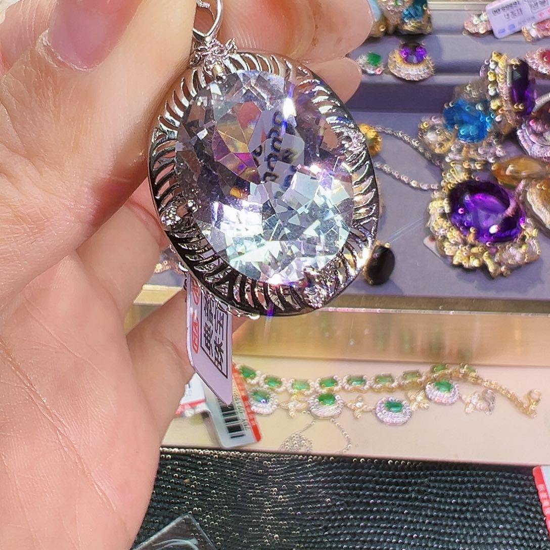 银S925镶嵌珠宝半成品水晶