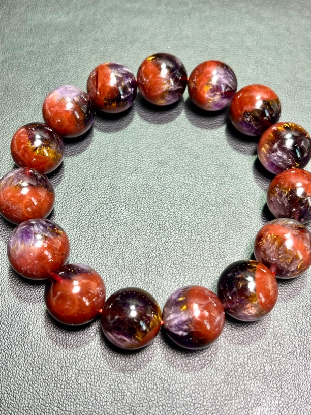 极光23手链天然极光23聚宝盆天眼手链多种天然矿物质多样性发一