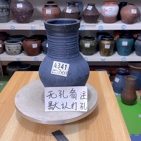 红陶手工制作工艺花盆