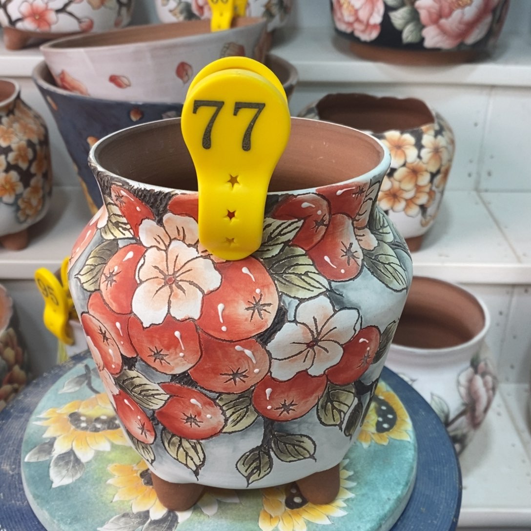 紫砂花盆水晶花盆77