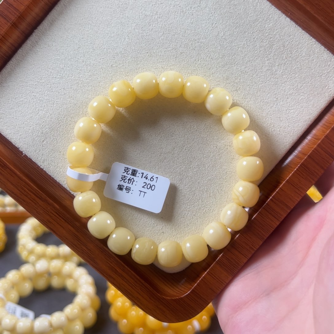 裸石蜜蜡未镶嵌10.6mm俄料浓白满蜡同料老型tt