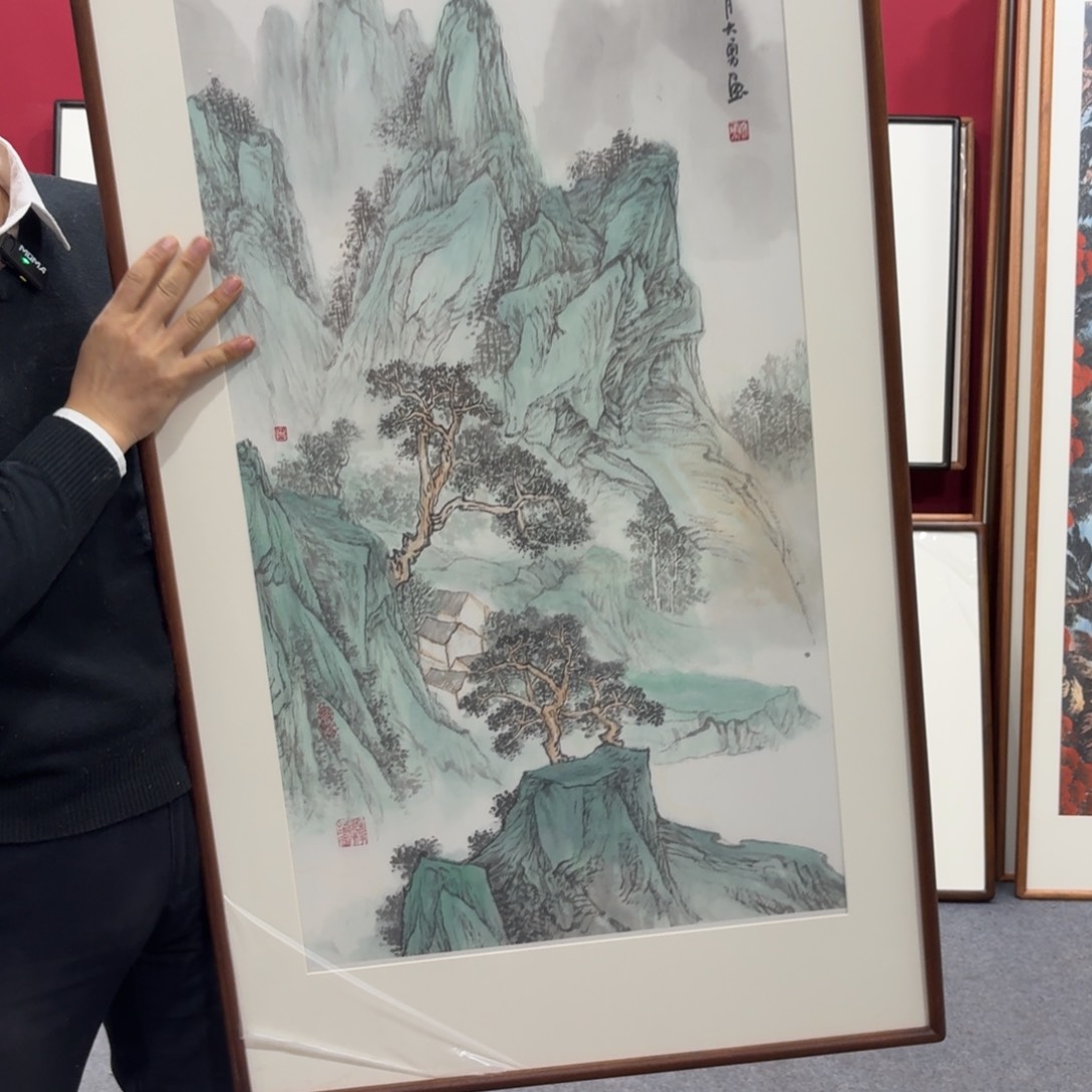 国画带框绘画120/60尺寸