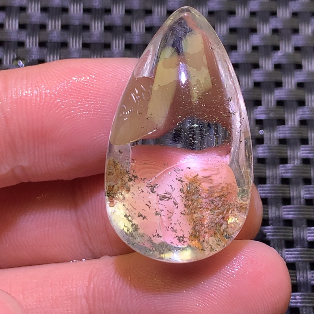 水晶颈饰9K金镶嵌睡****扰