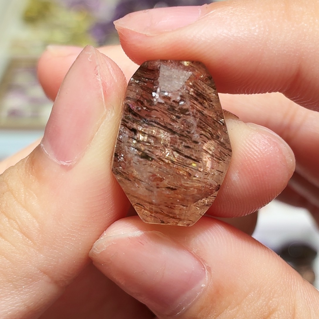 吊坠(不含链)水晶未镶嵌黑金 超七 随形 打孔定制不退换