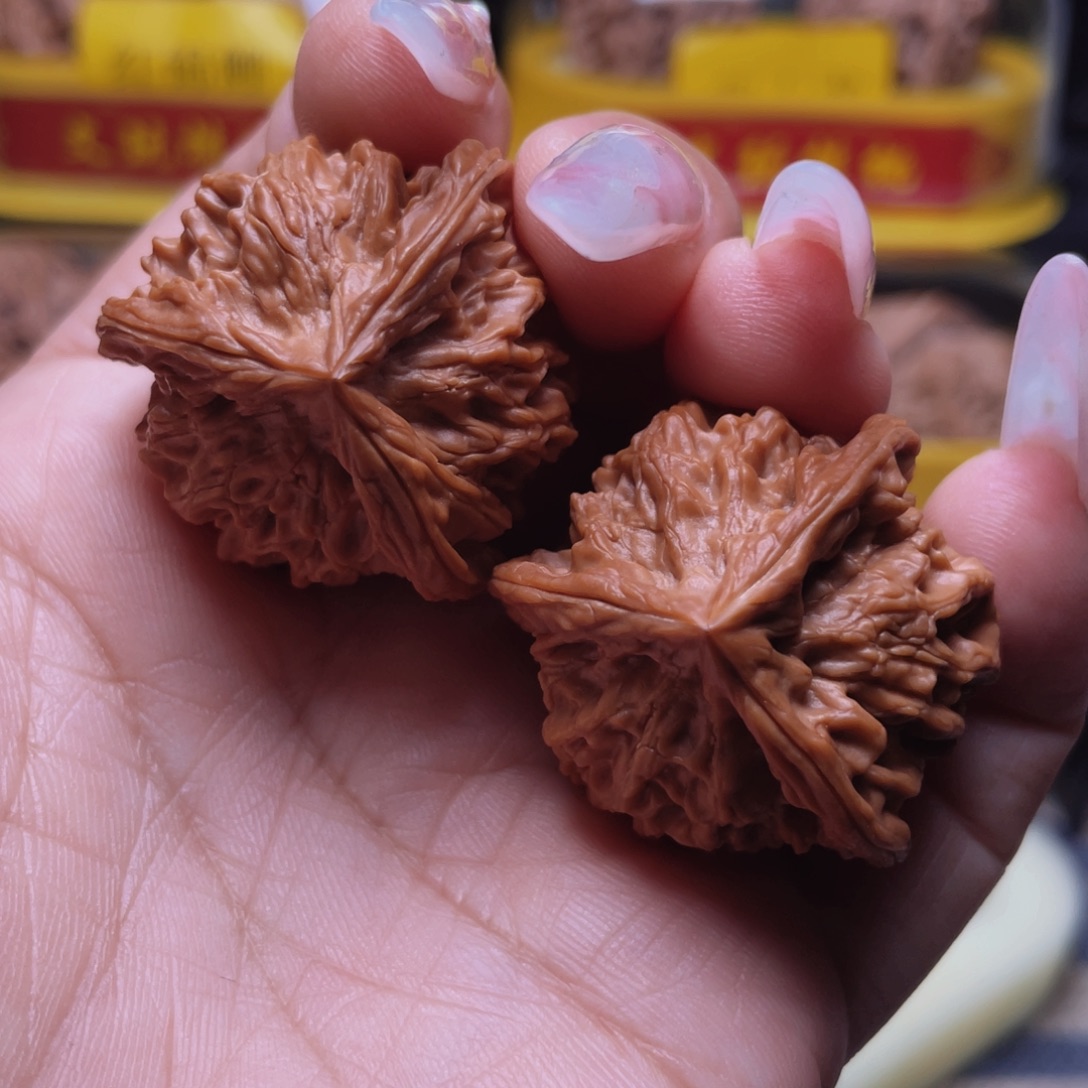 文玩核桃吊坠34盘山公子帽三棱