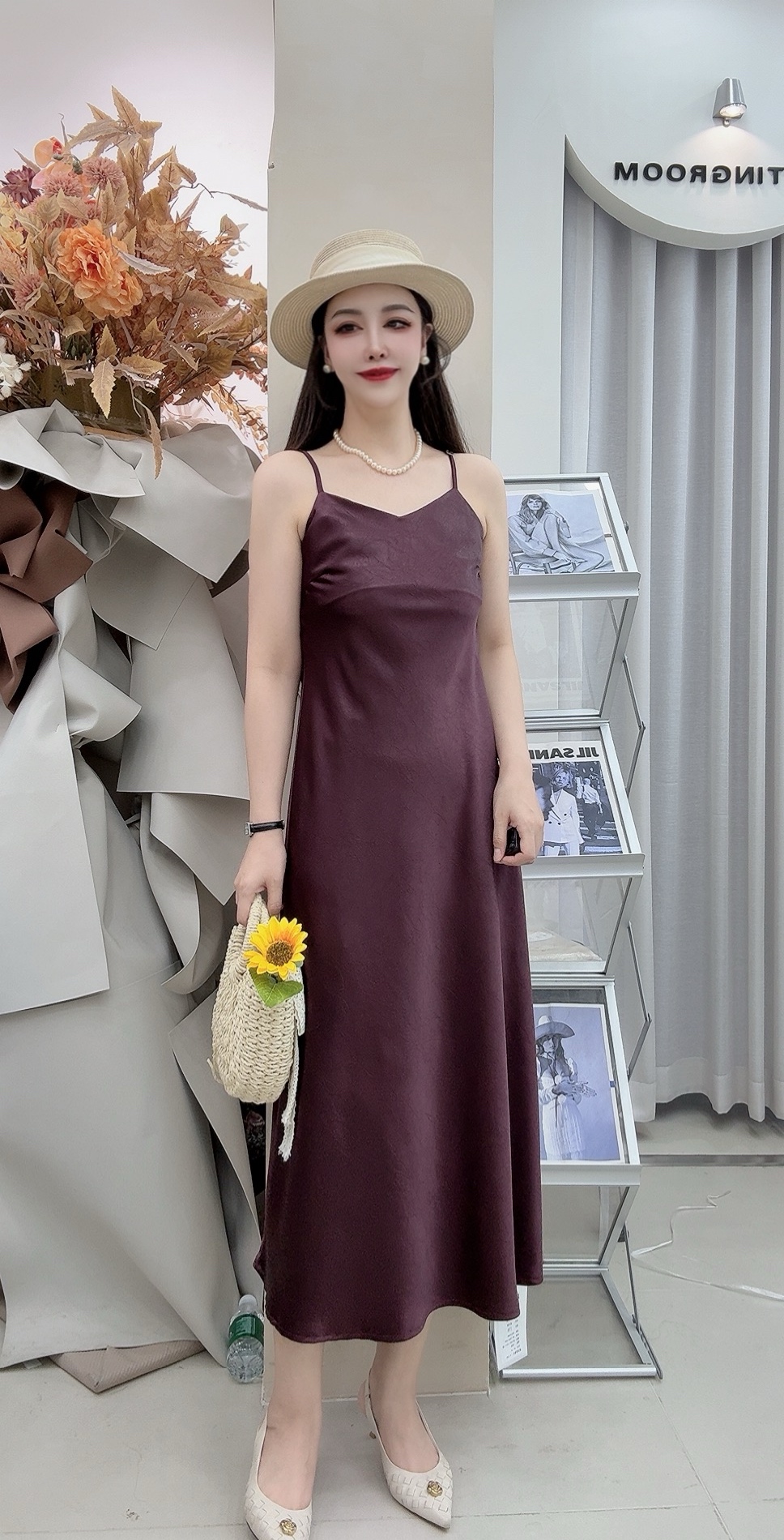 时尚百搭无袖吊带优雅气质吊带连衣裙收腰裙子 778 三楼