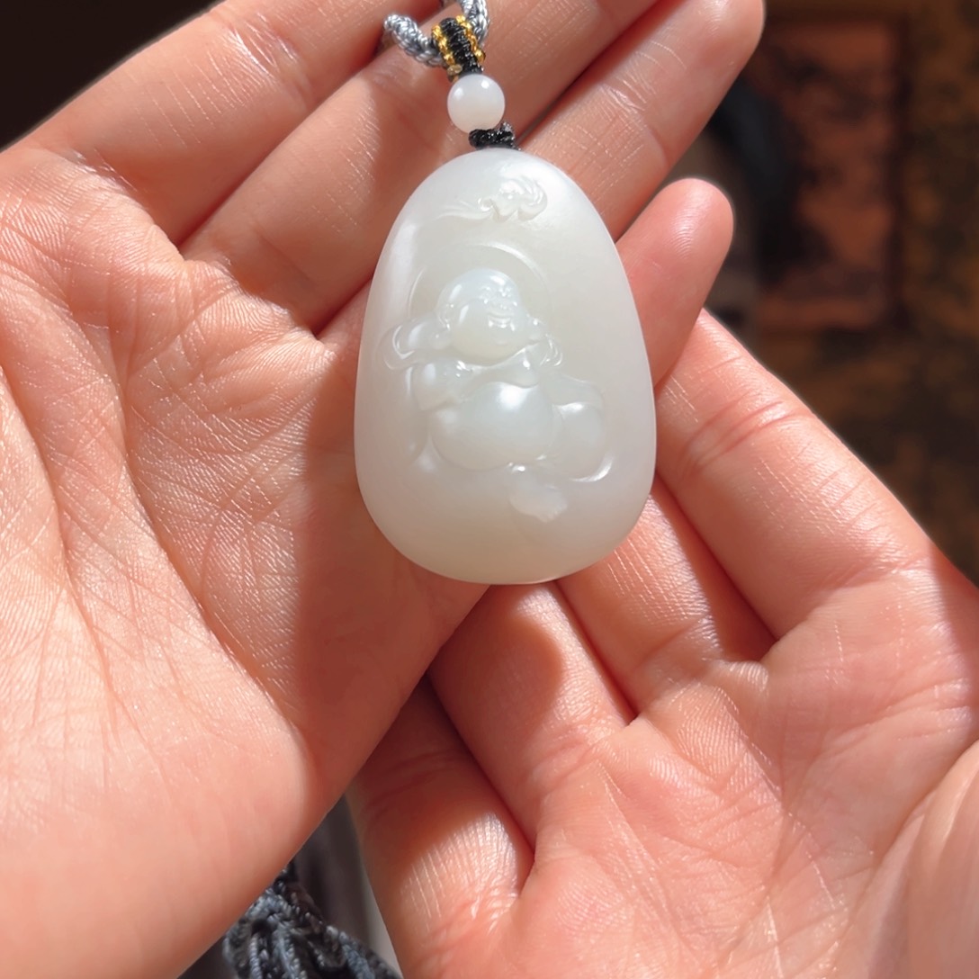 吊坠(不含链)未镶嵌和田玉俄白佛公1800