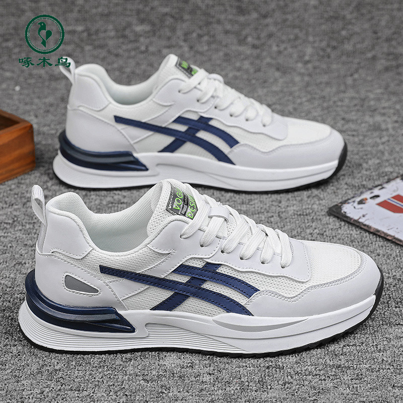 【啄木鸟】男鞋春季2025年新款休闲运动鞋男士春季复古网面透气潮鞋