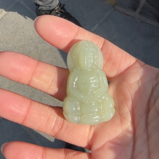 和田玉颈饰未镶嵌高4.5左右高冰观音