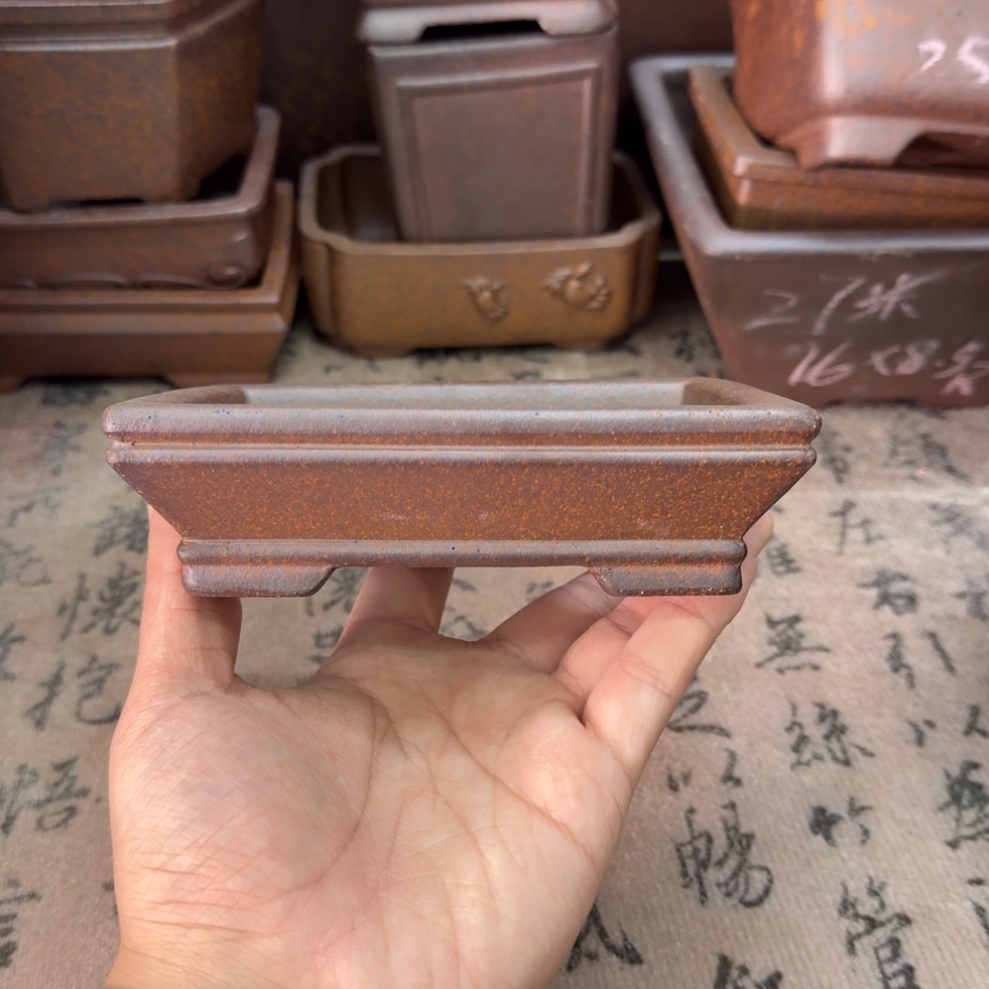 紫砂花盆21号宜兴紫砂正品12x9x3