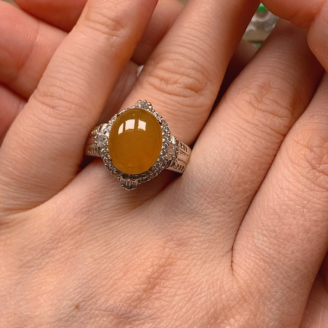 翡翠戒指未镶嵌翡翠蛋面