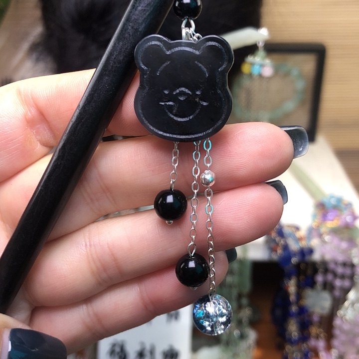 蛇纹石玉未镶嵌发簪