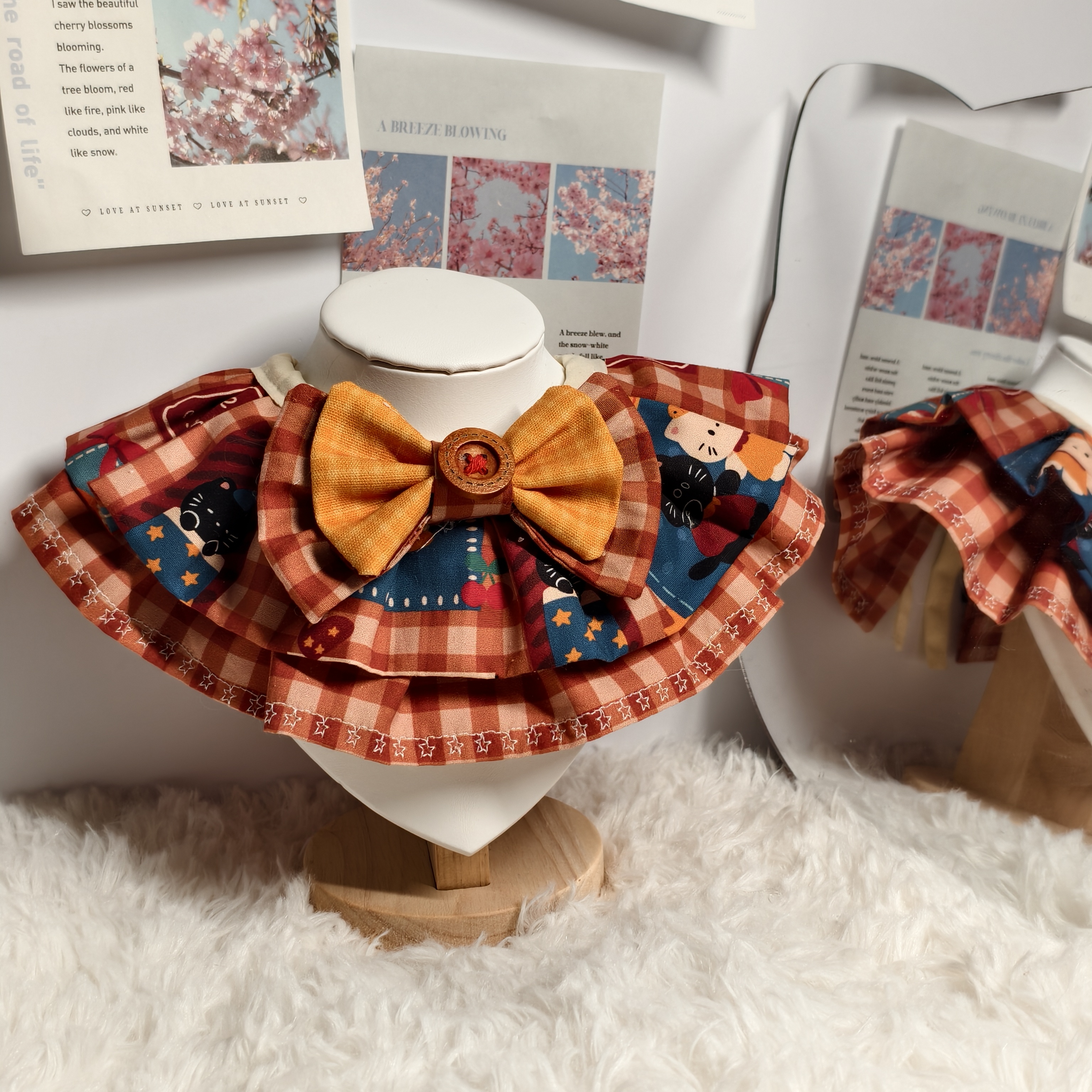 Cloudy ·多云转晴|妹妹款定制布艺褶皱宠物猫咪狗狗口水巾