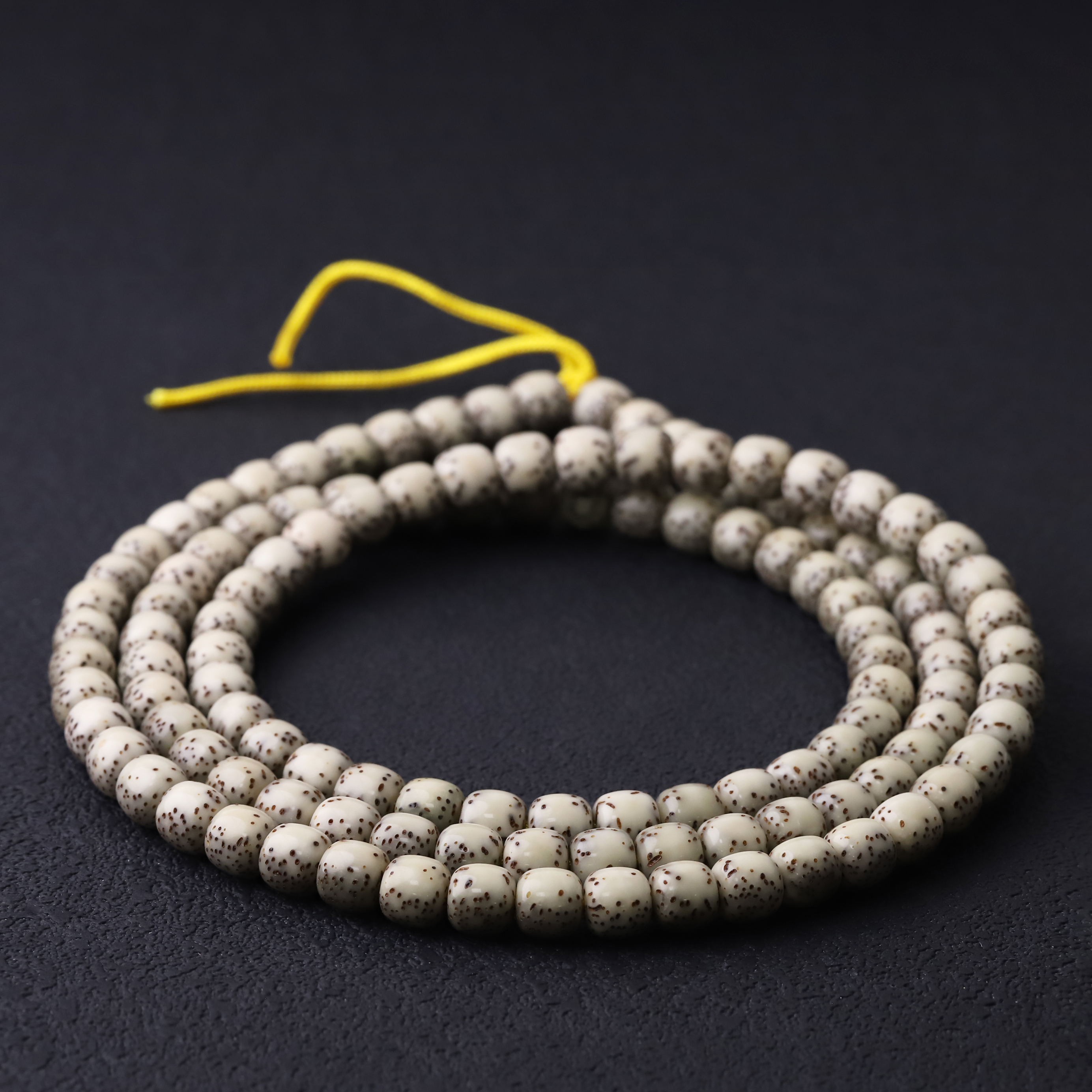 251271【石玉料针尖细星】大留白星月菩提108文玩长串