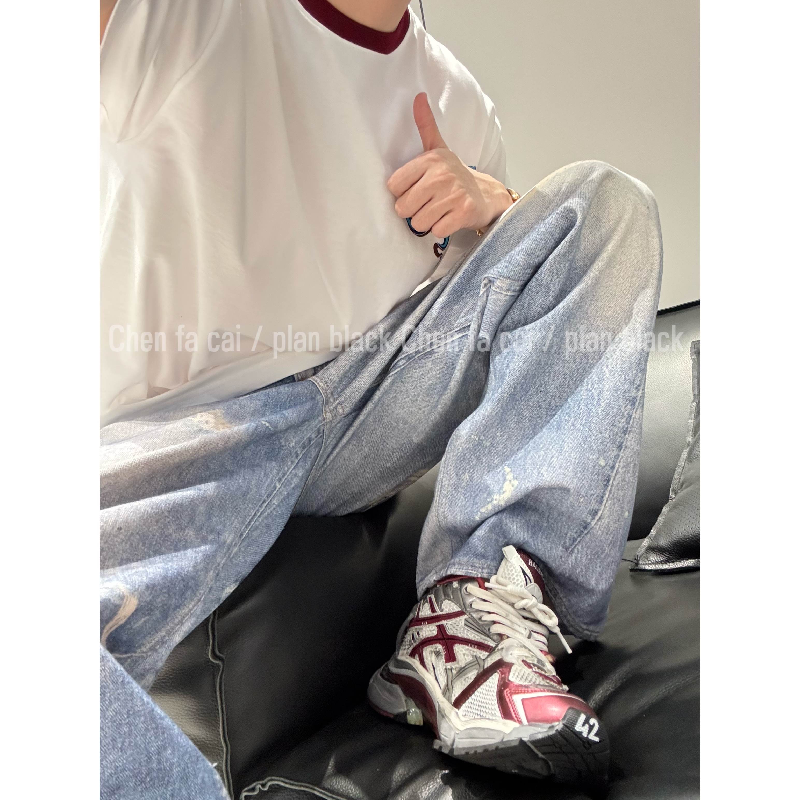 RICH陈发财【乙巳如意】25早春蛇蛇限定！情侣撞色领口T恤6704