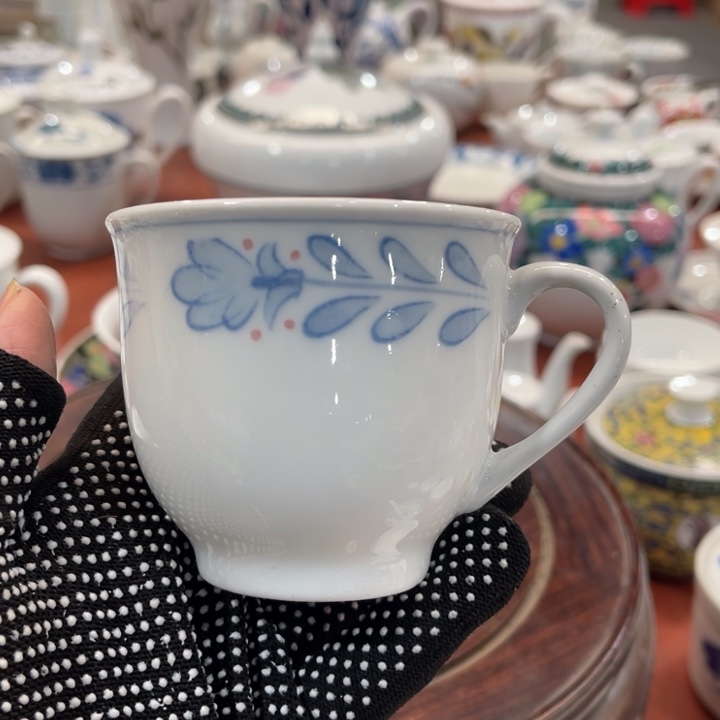 陶瓷醴陵釉下青花杯140毫升，2等