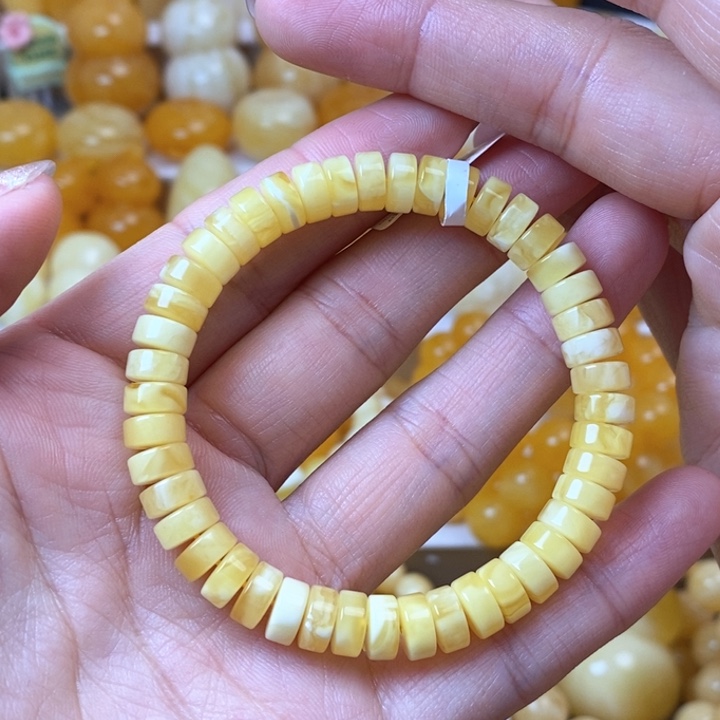 琥珀未镶嵌手链天然无优化琥珀蜜蜡