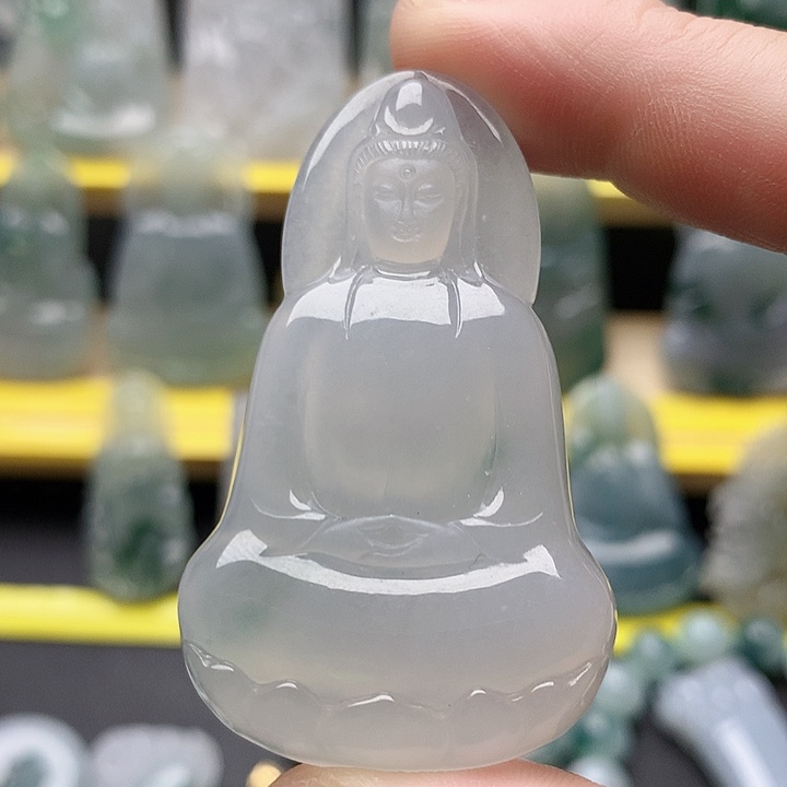 翡翠未镶嵌吊坠(不含链)素衣观音