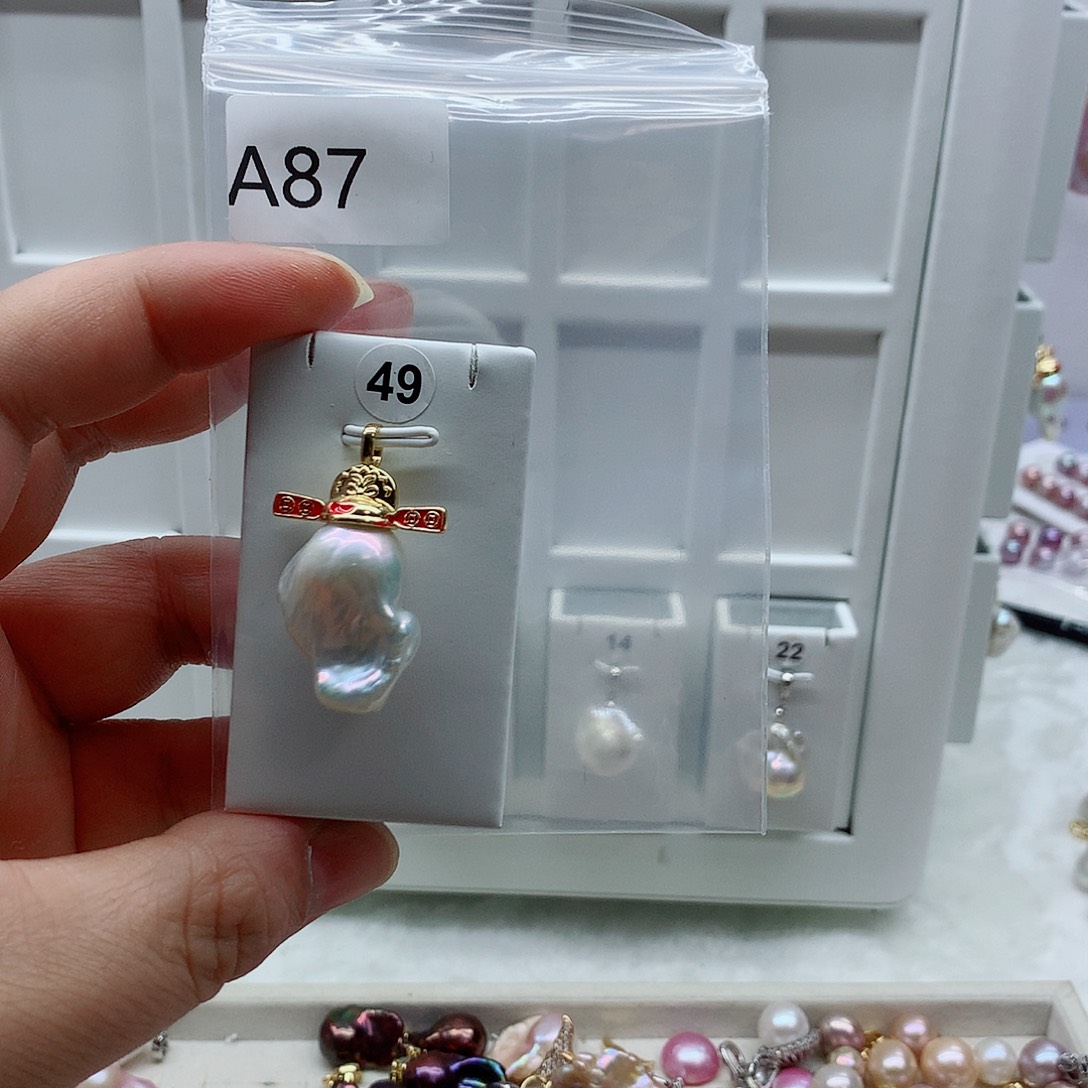 吊坠(不含链)淡水珍珠合金