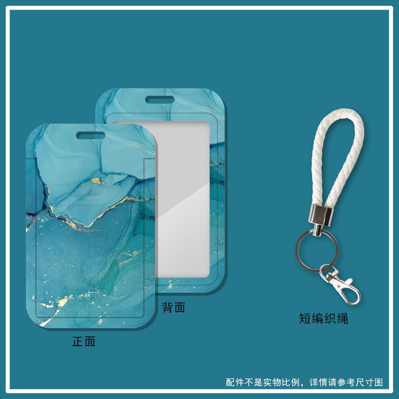 ins精美大理石烫金纹理创意校园卡保护套公交饭卡门禁保护套 卡套
