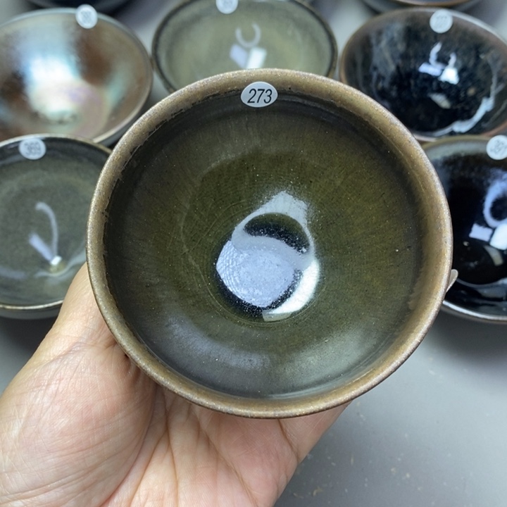 茶盏建窑建盏磨底柴烧主人杯磨底微瑕