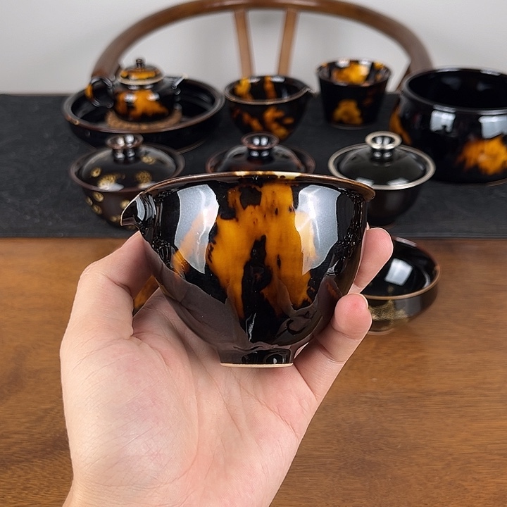 杯玳瑁釉小公道杯