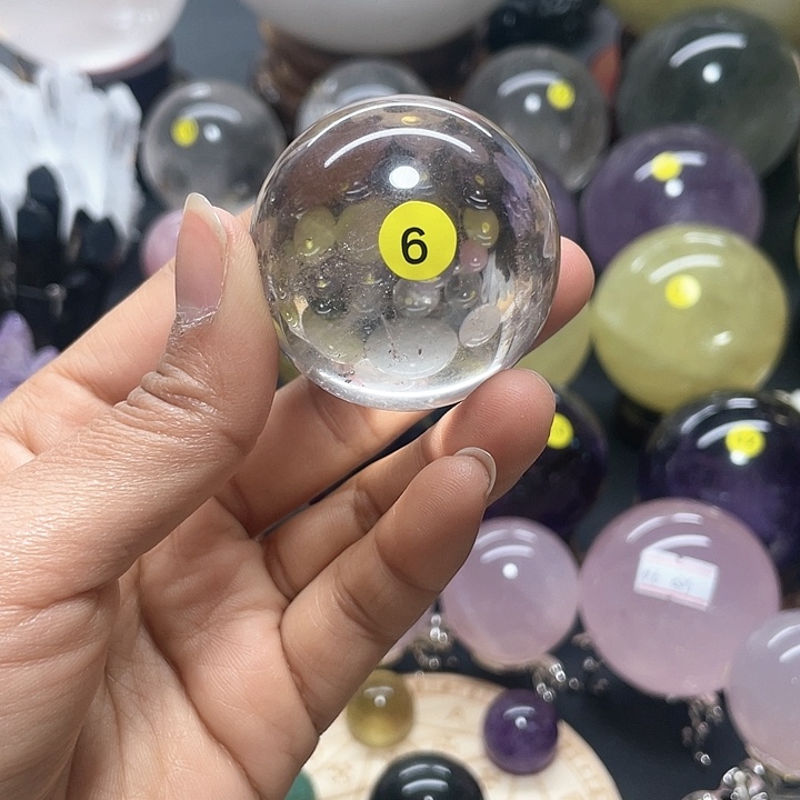 水晶白水晶球卡4.56A298未镶嵌