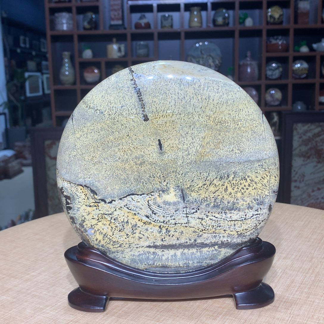 紫砂广西国画石摆件，收藏观赏