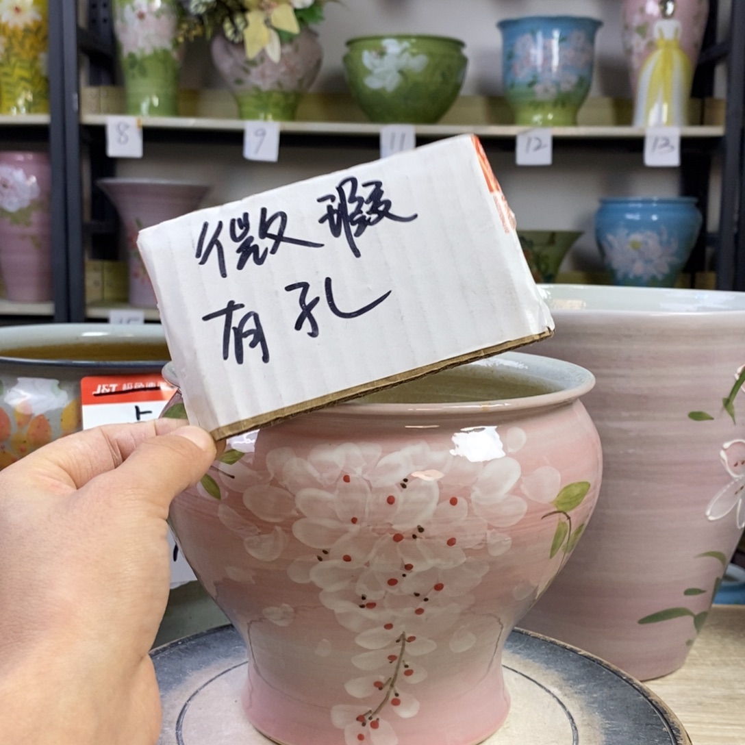 景德镇手工手绘陶瓷花盆