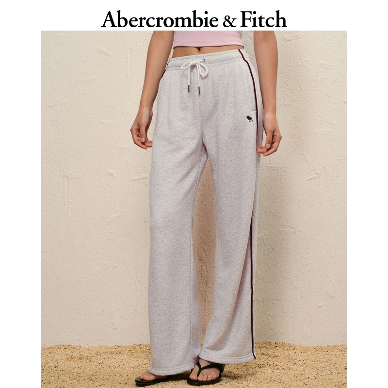 【显瘦百搭阔腿】AF小麋鹿图案毛圈布运动卫裤25秋冬女装147-5117