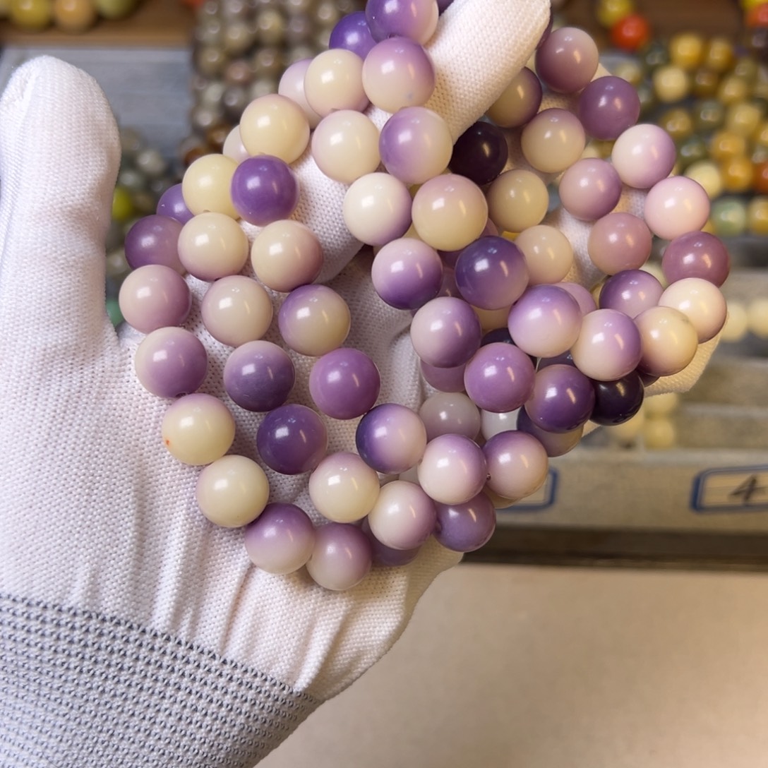 菩提根/象牙果手串紫飘卡12