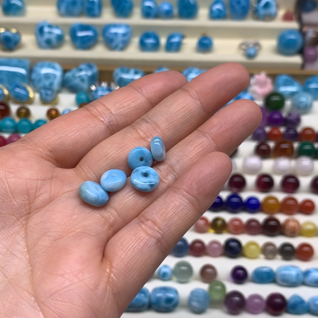 1***1针钠钙石（海纹石）未镶嵌珠宝半成品