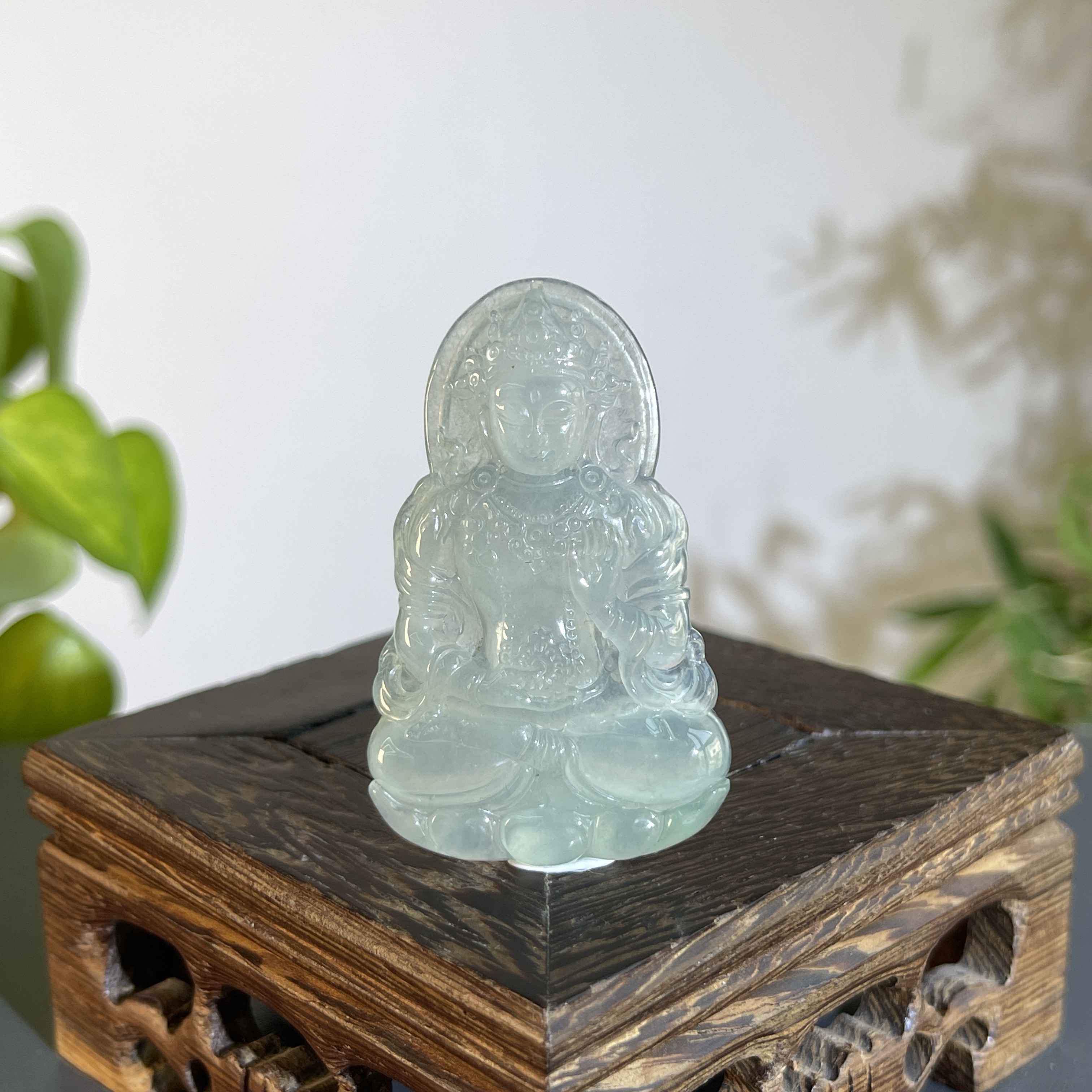 JCB14-124  天然缅甸A货翡翠   度母