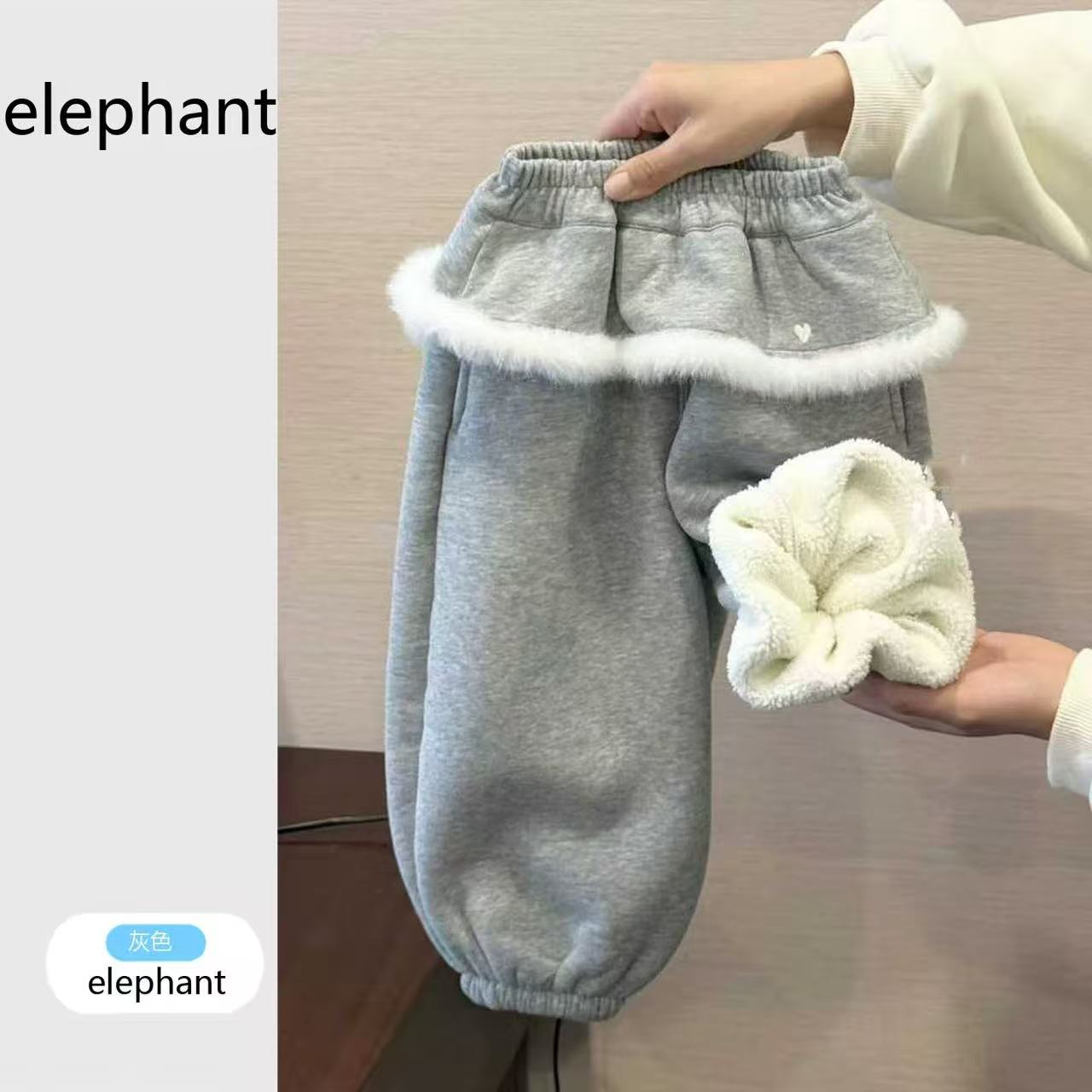 女童裤子2025冬装新款女孩韩系宽松保暖加绒屁帘裤儿童百搭束脚裤