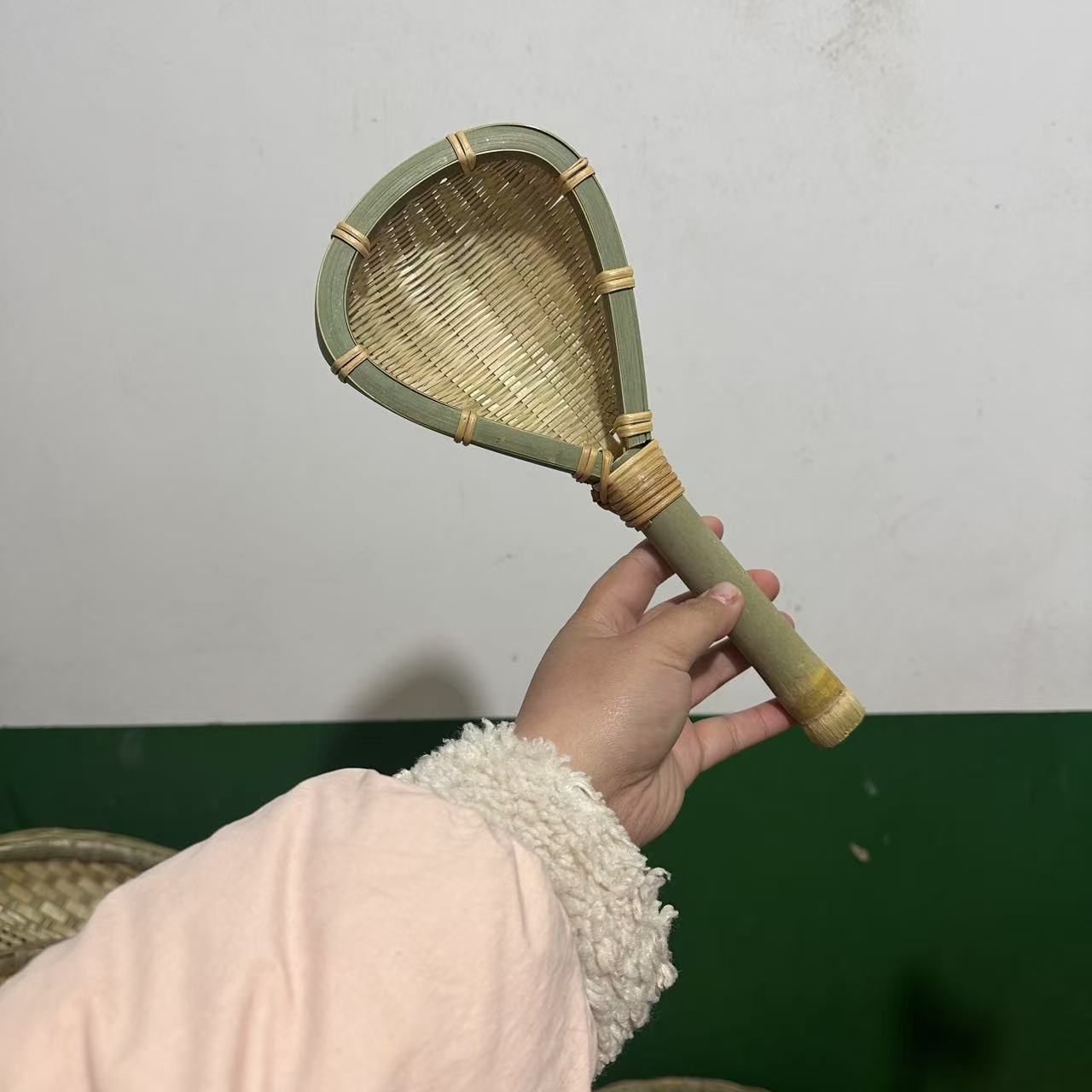 头层青竹漏勺小号长25厘米