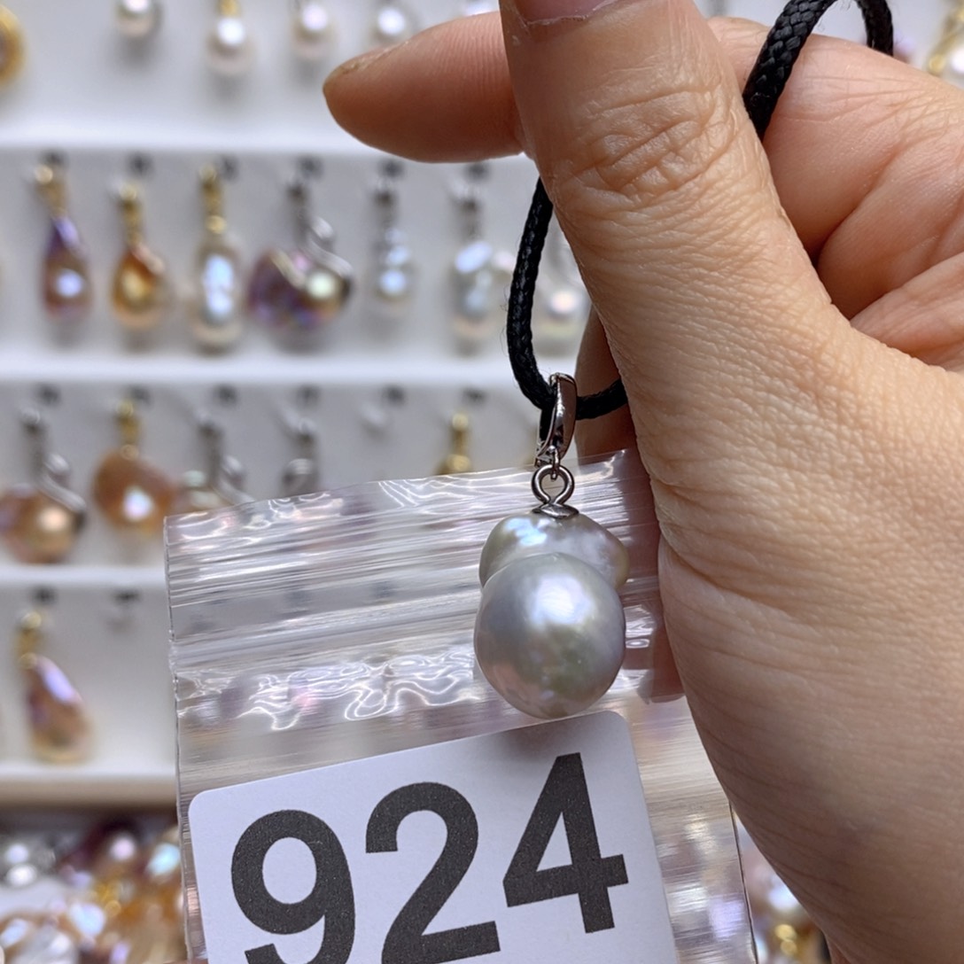 淡水珍珠颈饰银S925镶嵌924